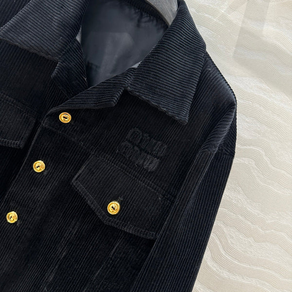 Miu Miu Corduroy Jacket Black Cotton