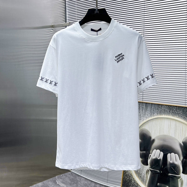 T-SHIRT LV LOGO RICAMATO COTONE BIANCO 238805