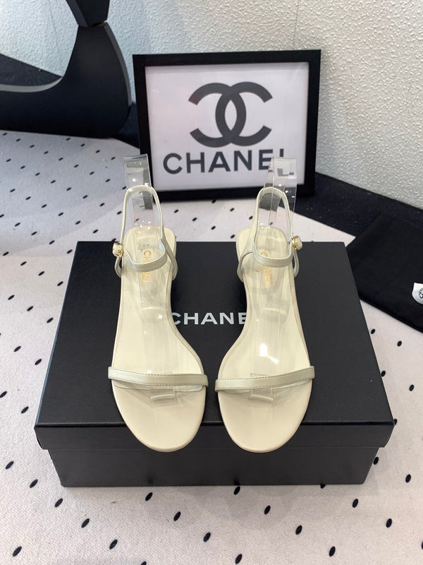 CC Sandal In White Lambskin 147089