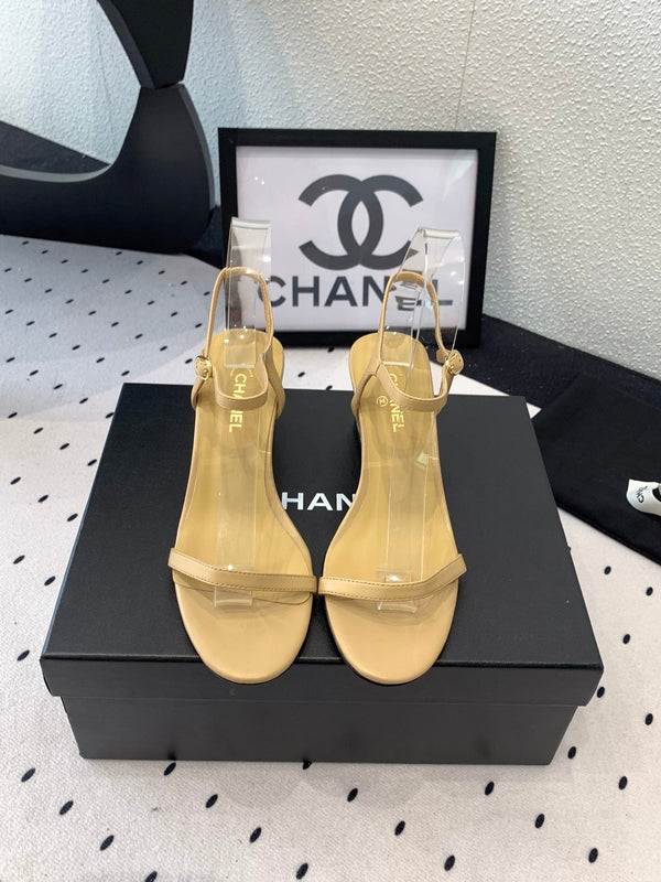 CC Sandal In Dark Beige Lambskin 147094