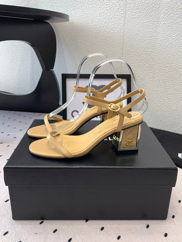 CC Sandal In Dark Beige Lambskin 147094