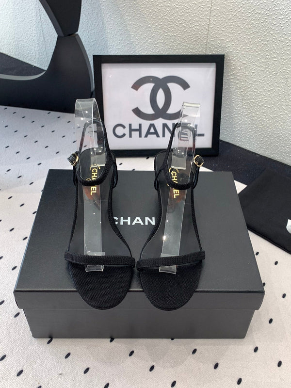 CC Sandal In Black Canvas Fabric 147096