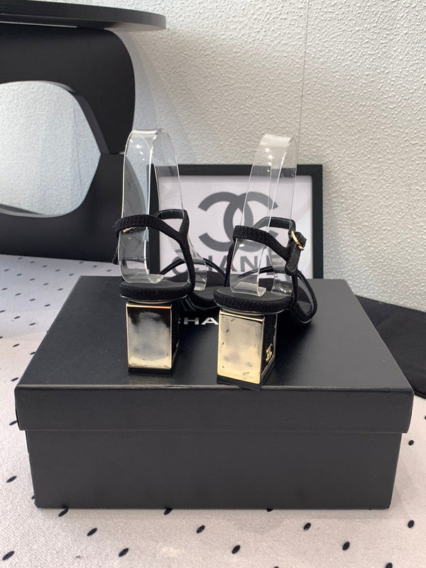 CC Sandal In Black Canvas Fabric 147096