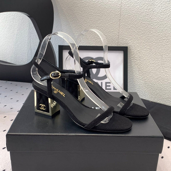 CC Sandal In Black Canvas Fabric 147096