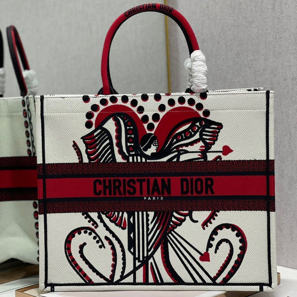 Borsa a tracolla in tela con ritratto a forma di cuore, 42 cm, CD 336573