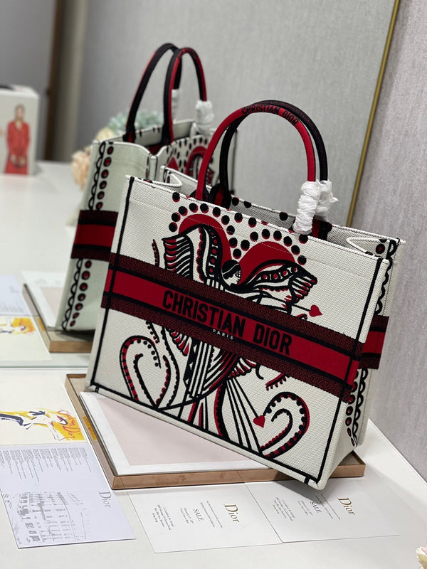 Borsa a tracolla in tela con ritratto a forma di cuore, 42 cm, CD 336573