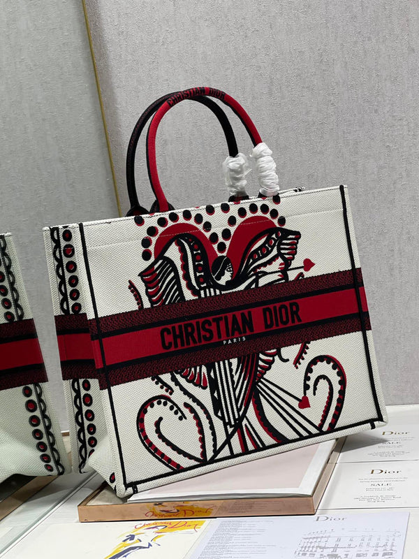 Borsa a tracolla in tela con ritratto a forma di cuore, 42 cm, CD 336573