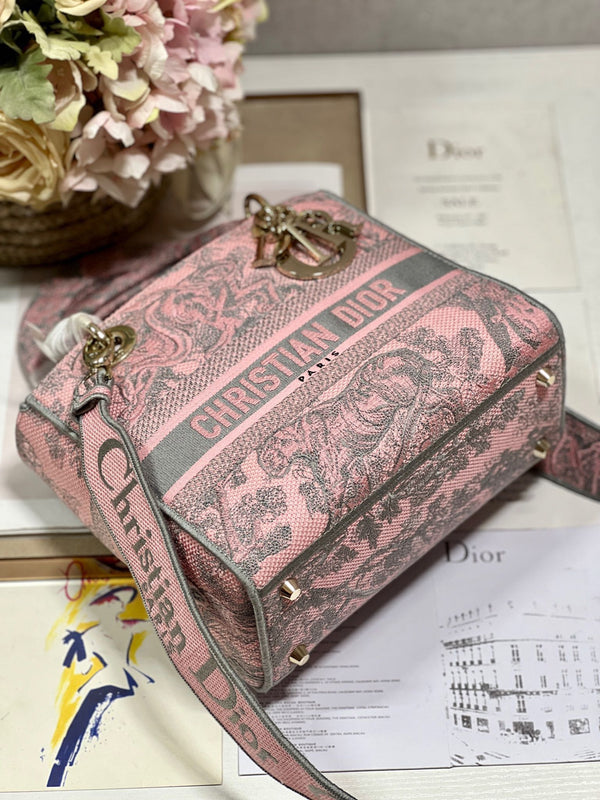 CD Old Foundation Tiger 24 Lady Dior Bag Canvas 336685