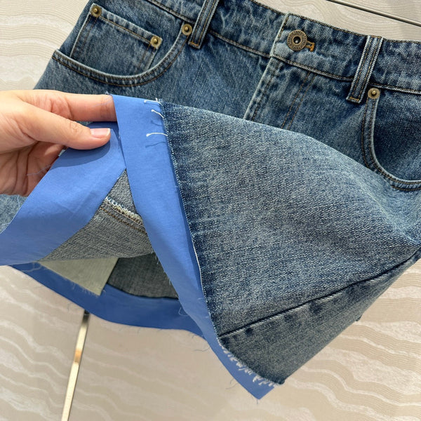 Miumiu Denim Skirt Blue Cotton