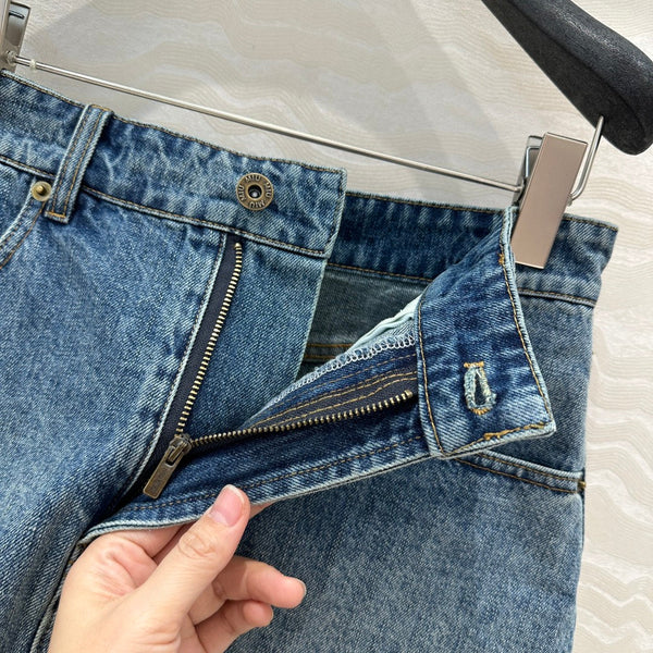 Miumiu Denim Skirt Blue Cotton