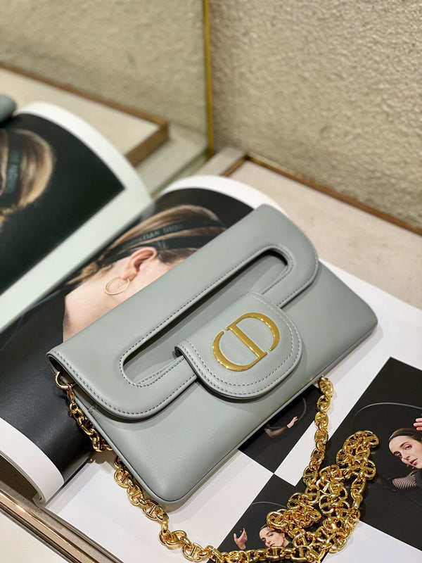 CD Diordouble Bag Blue Calfskin 336780