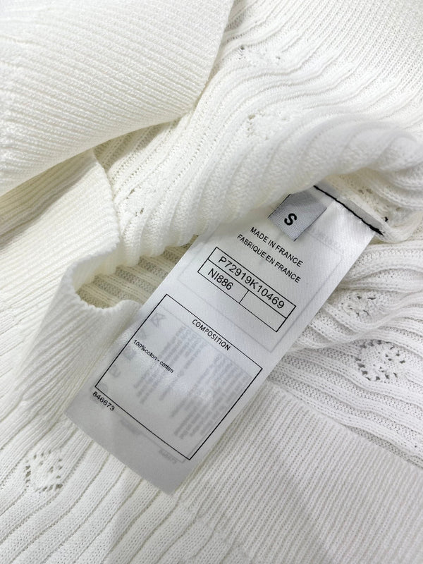 CC White Knitted Fabric Vest