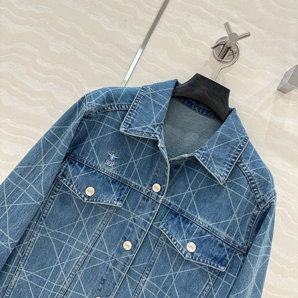 CD Denim Jacket Retro Blue Cotton