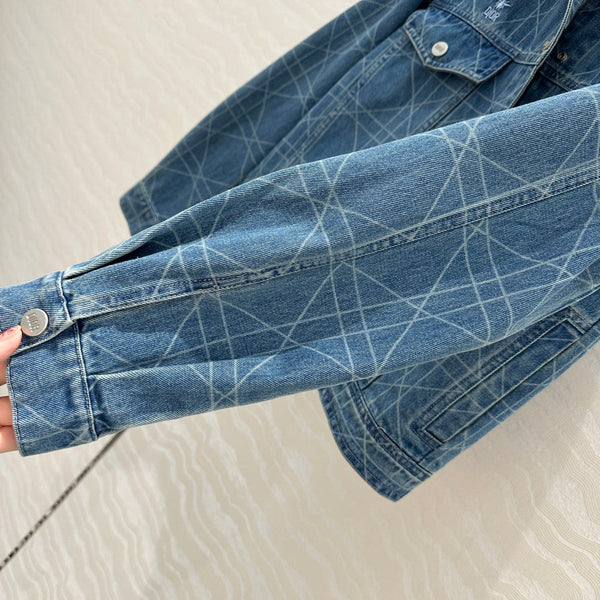 CD Denim Jacket Retro Blue Cotton