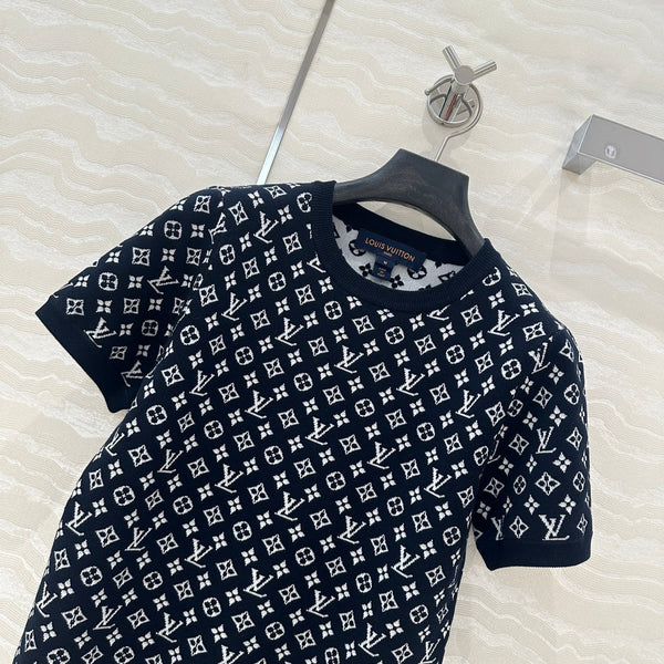LV 25 T Shirt Black Cotton Cashmere