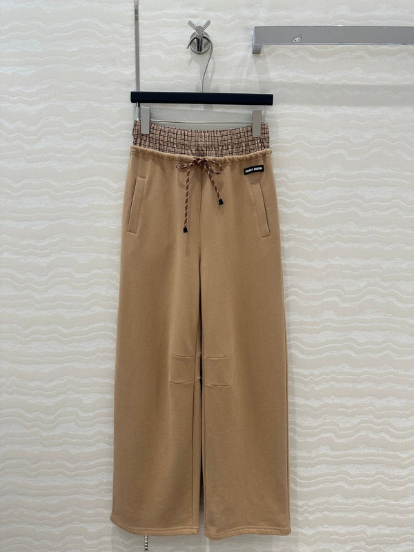 Miu Miu Fake Two-piece Pant Brown Cotton