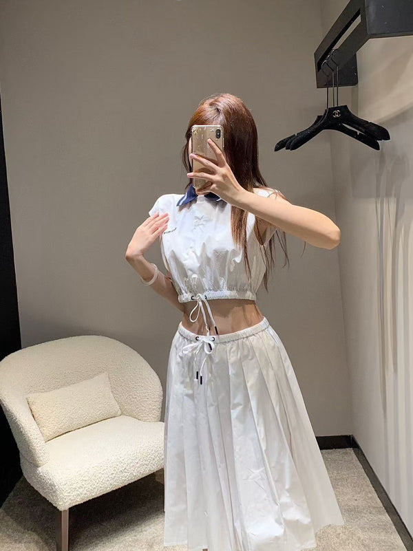 Completo gonna gilet senza maniche Miu