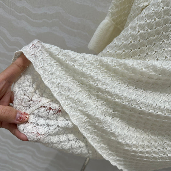 Celine 25 Hollow T-shirt White Wool