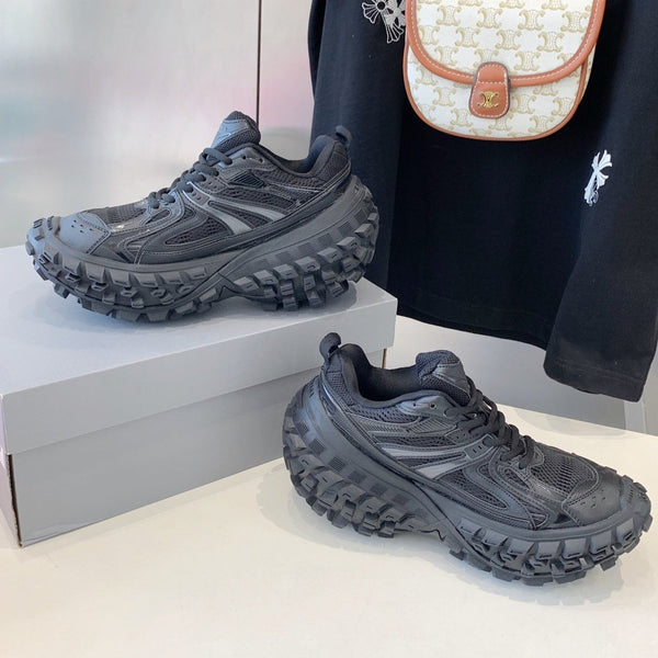CHUNKY SNEAKERS IN BLACK POLYURETHANE, POLYESTER AND NYLON