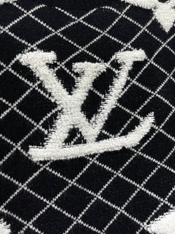 LV Flower T Shirt Black Polyamide Wool