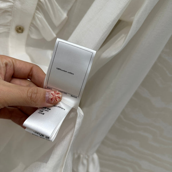 CC Lace Shirt In White Cotton And Silk