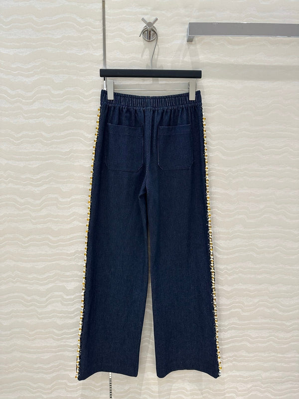 CC 25 Straight Pant Blue denim Cotton