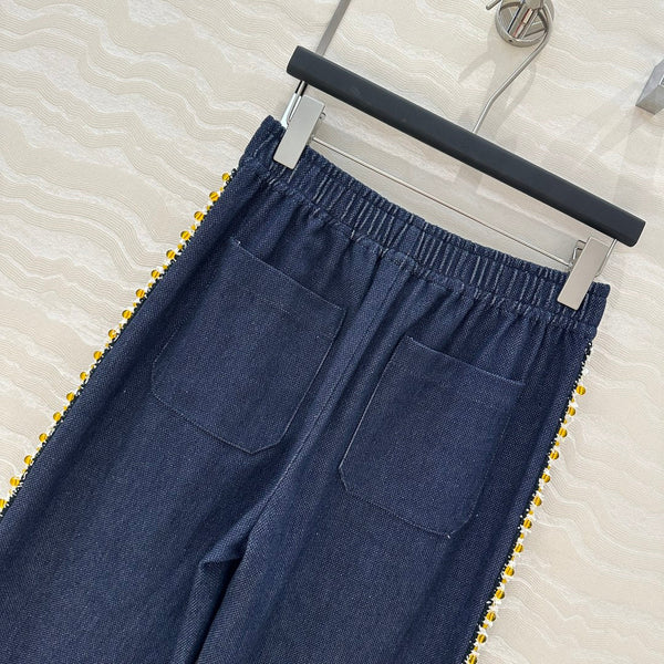 CC 25 Straight Pant Blue denim Cotton