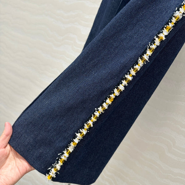 CC 25 Straight Pant Blue denim Cotton