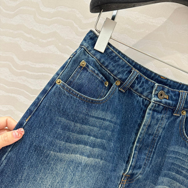 Miu Miu Denim Short Blue Cotton