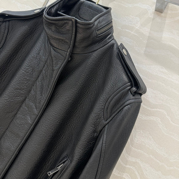 YSL Waist Jacket Black Lambskin