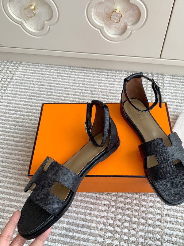 HM 25 Santorini Black Epsom Leather Etoupe Calfskin