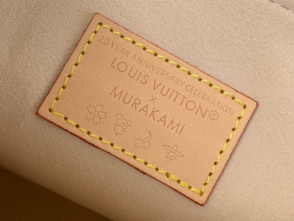 LV x TM Dauphine Soft GM 28cm White Multicolored Cowhide-leather trim