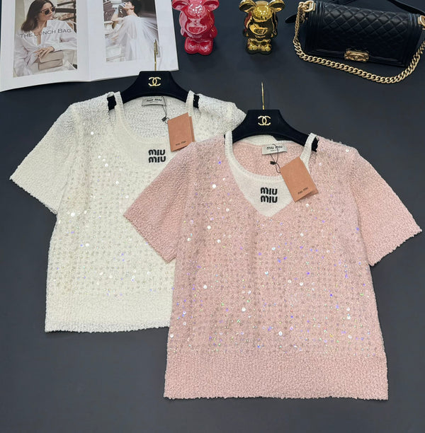Miu 25 Camicia Scollo a V Lana 232747