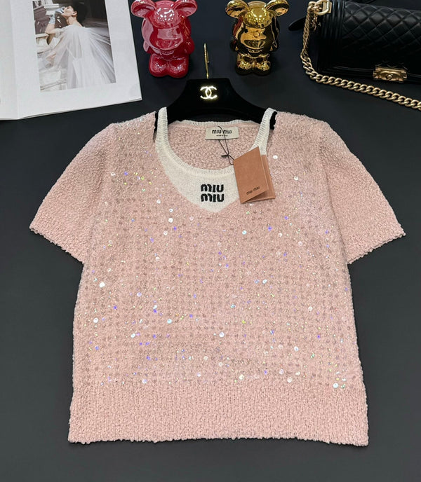 Miu 25 Camicia Scollo a V Lana 232747