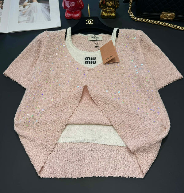 Miu 25 Camicia Scollo a V Lana 232747