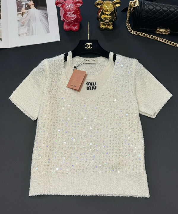 Miu 25 Camicia Scollo a V Lana 232747