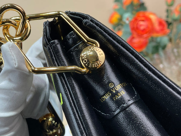 LV x TM Coussin BB 21cm Black Multicolor Monogram-embossed Lambskin