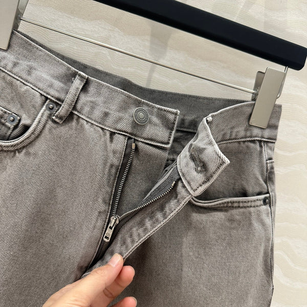 Jeans dritti CD in cotone grigio