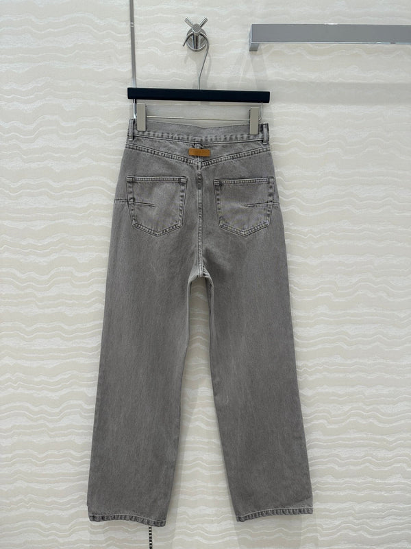 Jeans dritti CD in cotone grigio