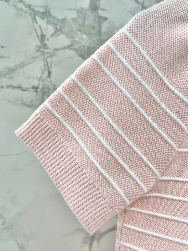 Gucci Polo Shirt Dress Pink Cotton Wool