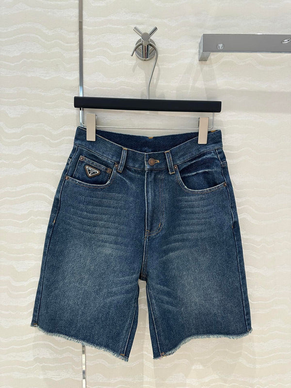 Prada Denim Short Blue cotton