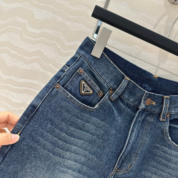 Prada Denim Short Blue cotton