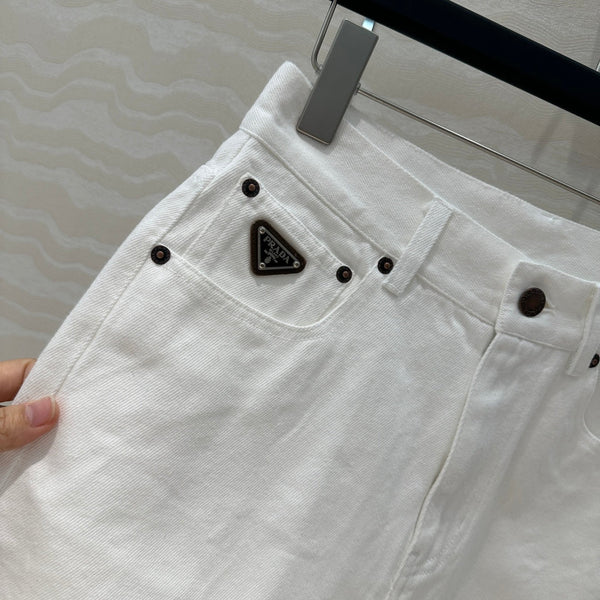 Prada Denim Short White cotton