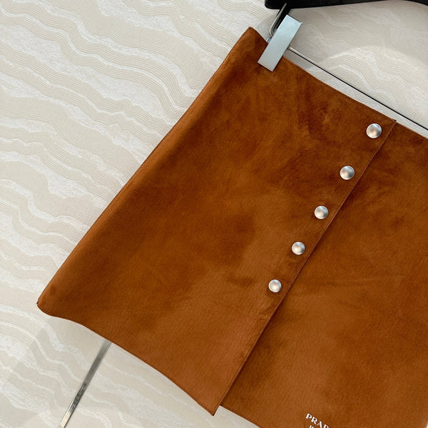 Prada Skirt Brown Lambskin