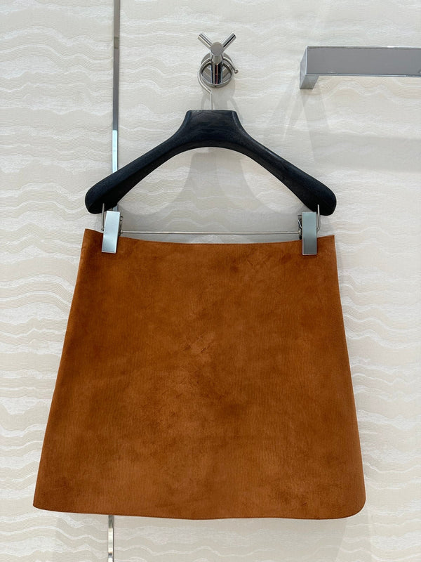 Prada Skirt Brown Lambskin