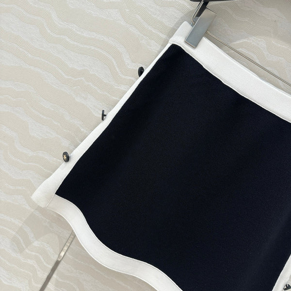 CD Knitted Skirt Black Rayon Polyester