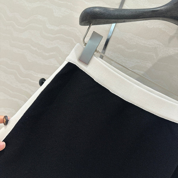 CD Knitted Skirt Black Rayon Polyester