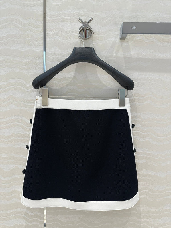 CD Knitted Skirt Black Rayon Polyester