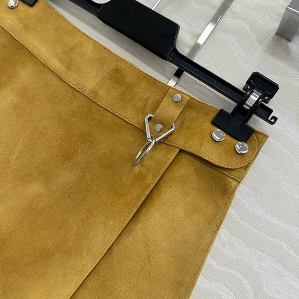 Prada Skirt Yellow Lambskin