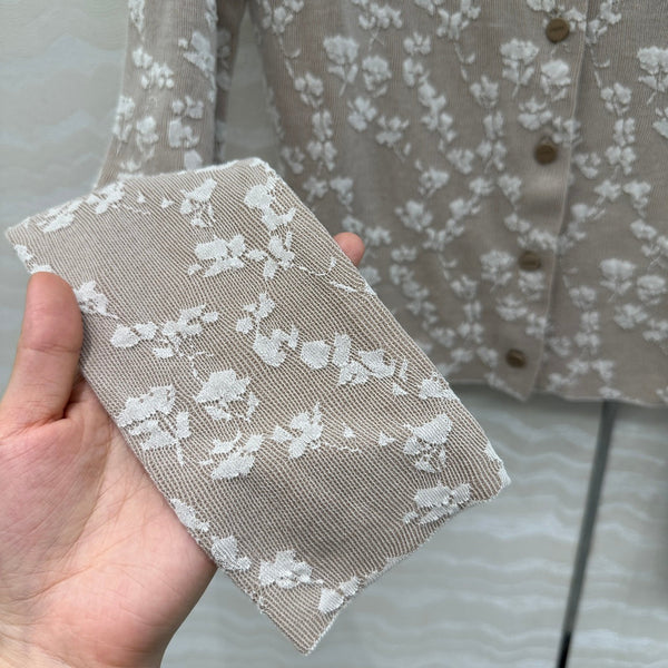 Fendi Knitted Cardigan Beige Cotton Viscose